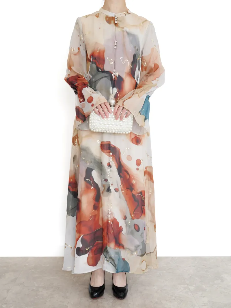 Ameri VINTAGE（アメリ ヴィンテージ）UNDRESSED AMELIA INK ART DRESS