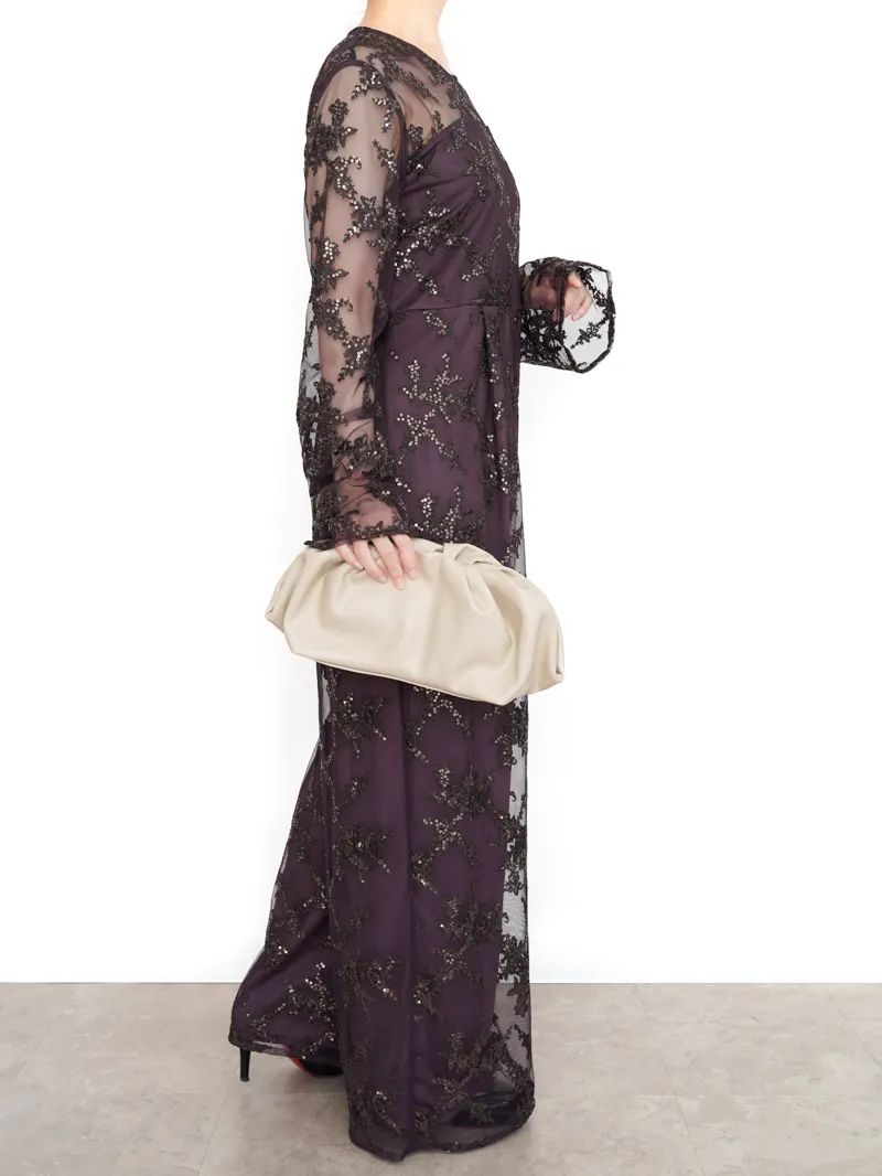 Ameri VINTAGE（アメリ ヴィンテージ）SOANGLE LACE ROMPERS（ブラウン