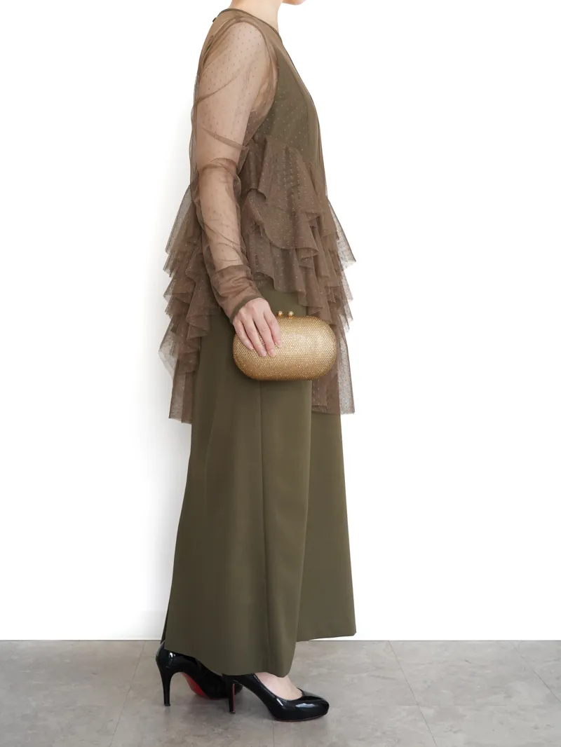 Ameri VINTAGE（アメリ ヴィンテージ）TULLE FRILL TOP SET DRESS