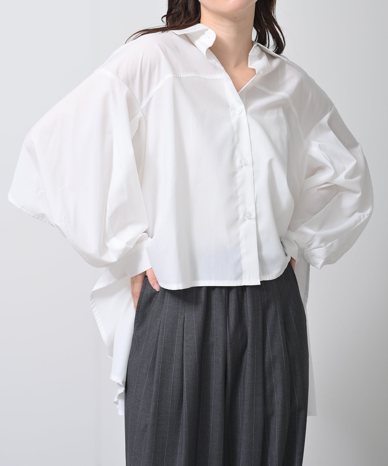 Dolman Sleeve Blouse with Panel Detail