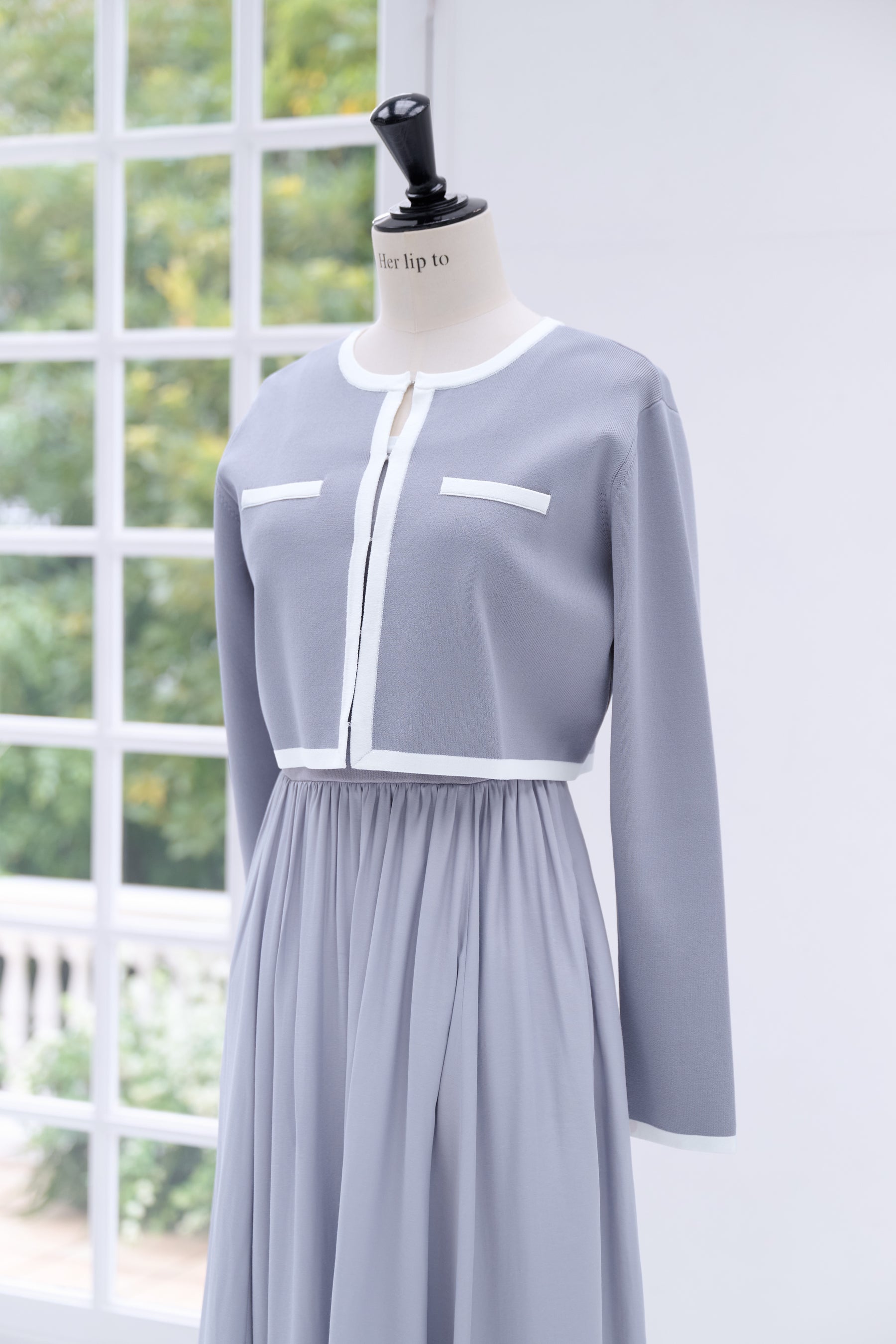 新色】Bicolor Knit Dress Set