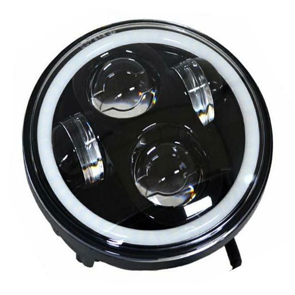 WMW プロジェクターLED 5-3/4インチ・ヘッドライト ブラック |ハーレー