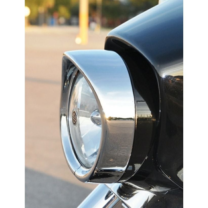 HOGWORKZ レイクヘッドライトベゼル ブラック 1994以降 FLHT/FLHX