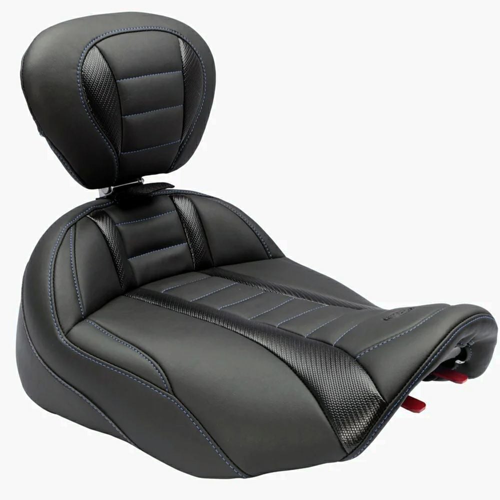 マスタング デラックス・ソロシート (バックレスト付) レッドステッチ