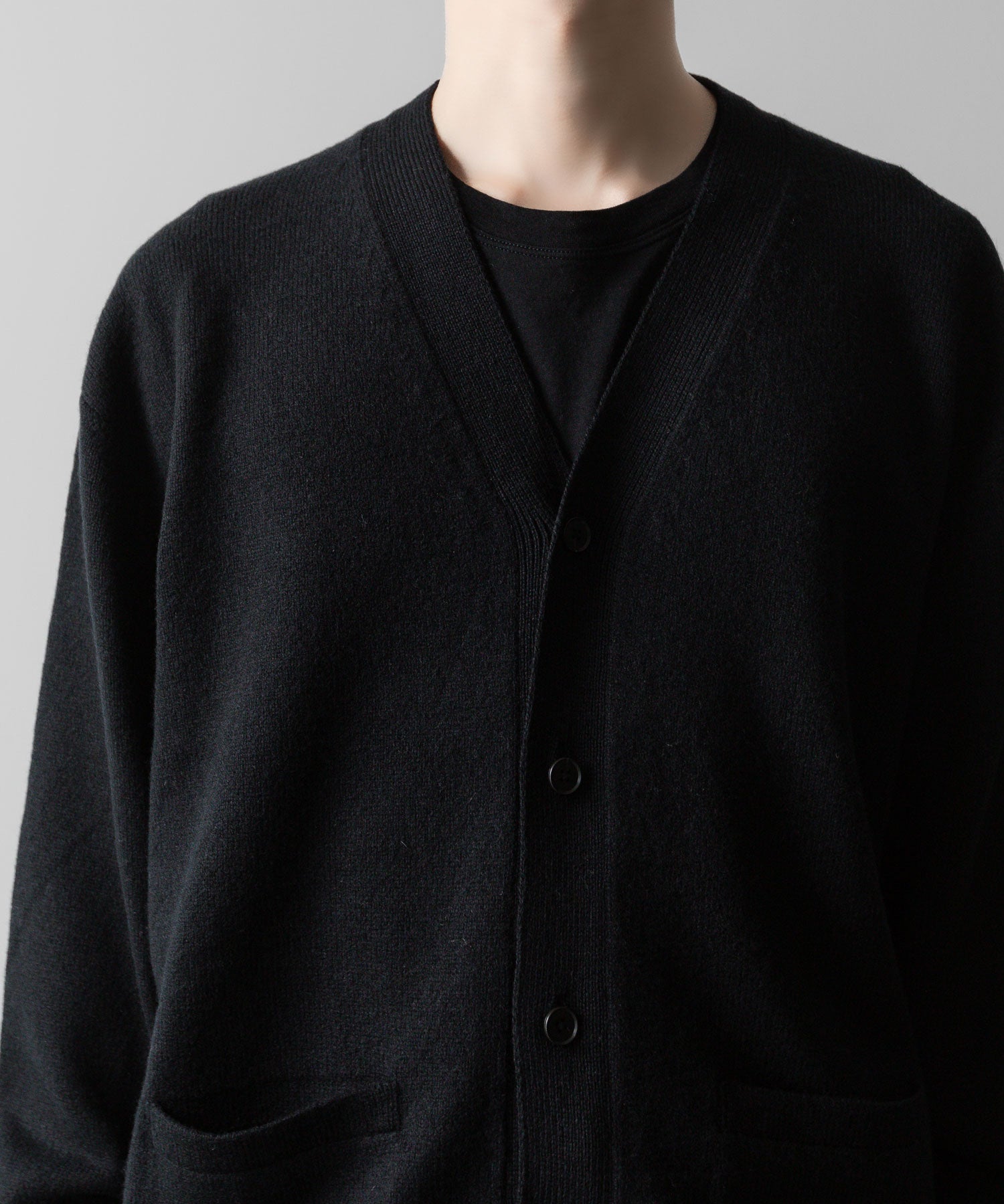 ssstein / シュタイン】EXTRA FINE WOOL KNIT CARDIGAN - BLACK | 公式