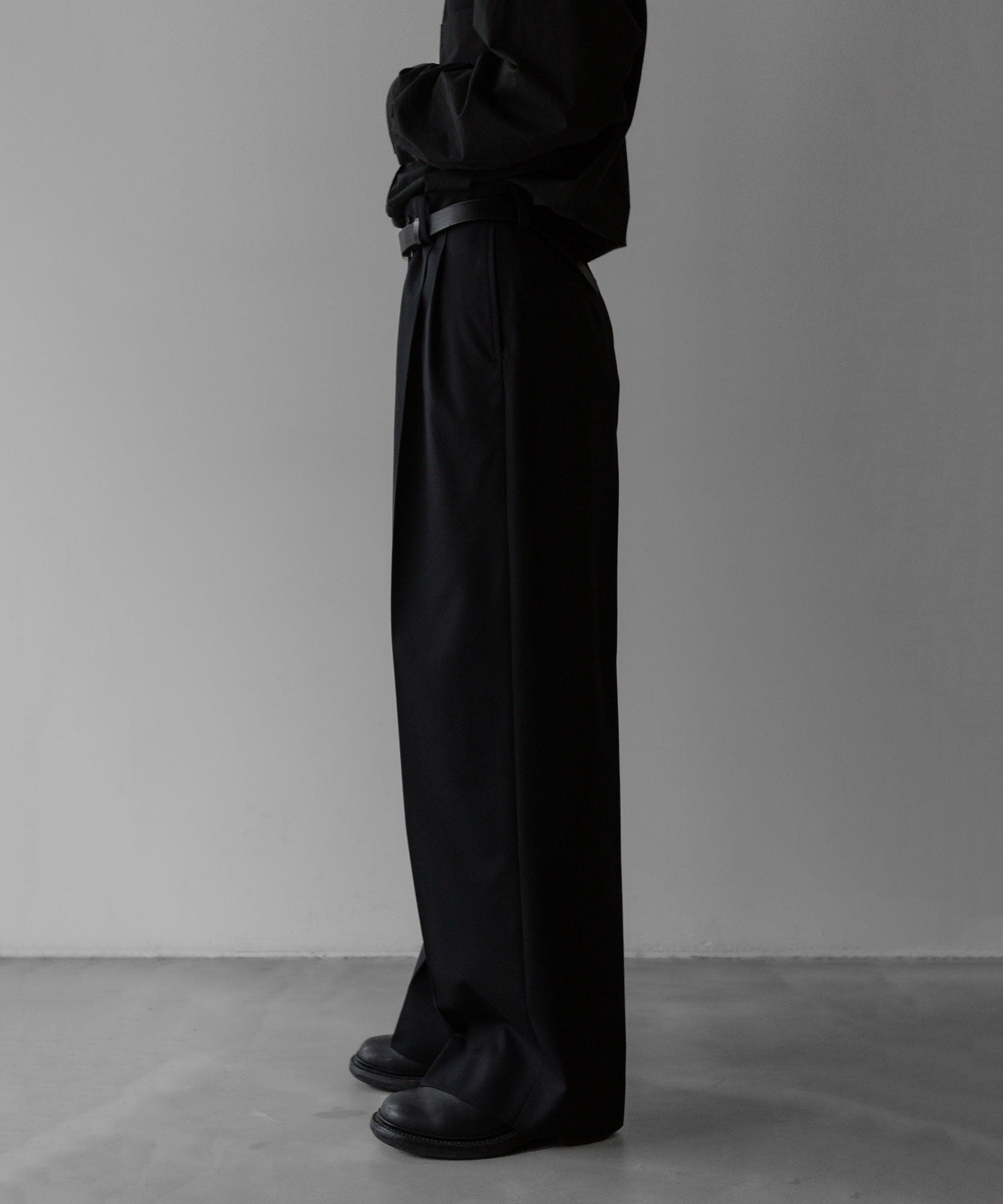 ssstein / シュタイン】LONG WIDE TROUSERS - BLACK | 公式通販サイト