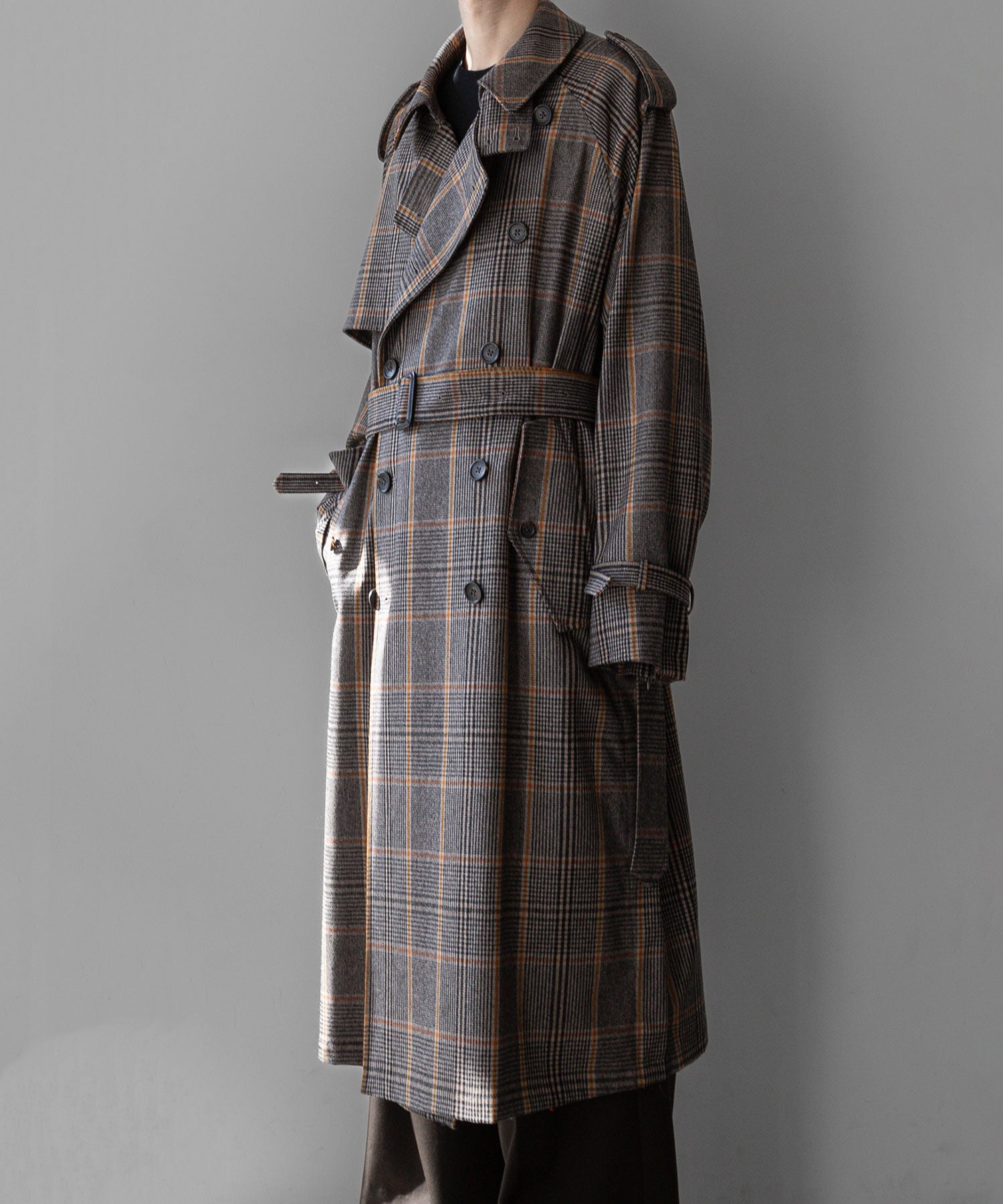 stein / シュタイン】OVERSIZED TRENCH COAT - GLEN CHECK | 公式通販