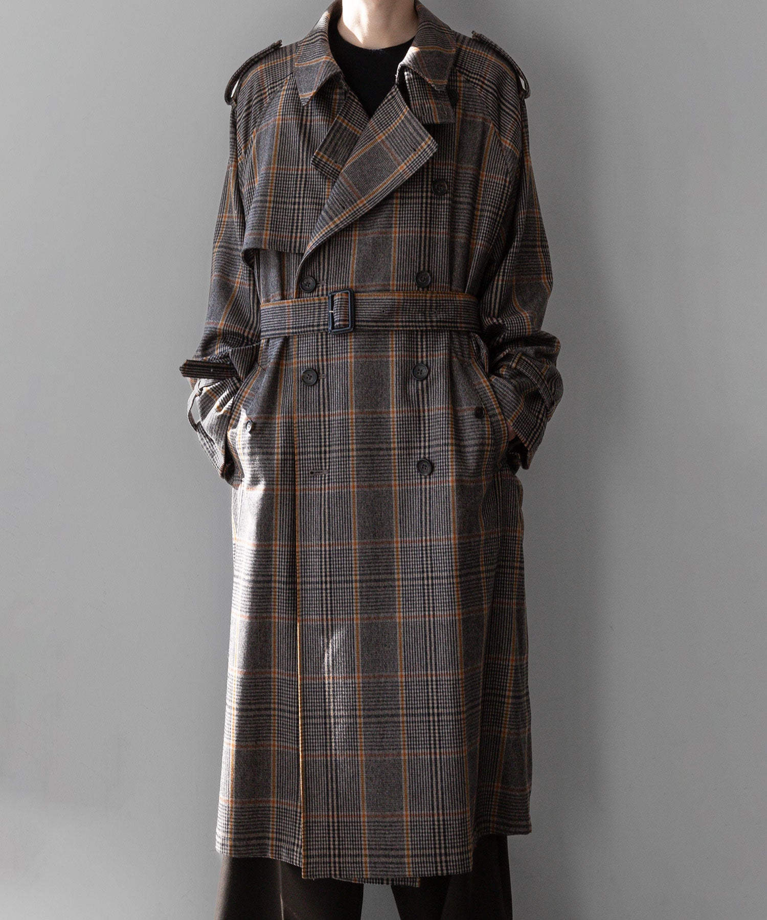 stein / シュタイン】OVERSIZED TRENCH COAT - GLEN CHECK | 公式通販