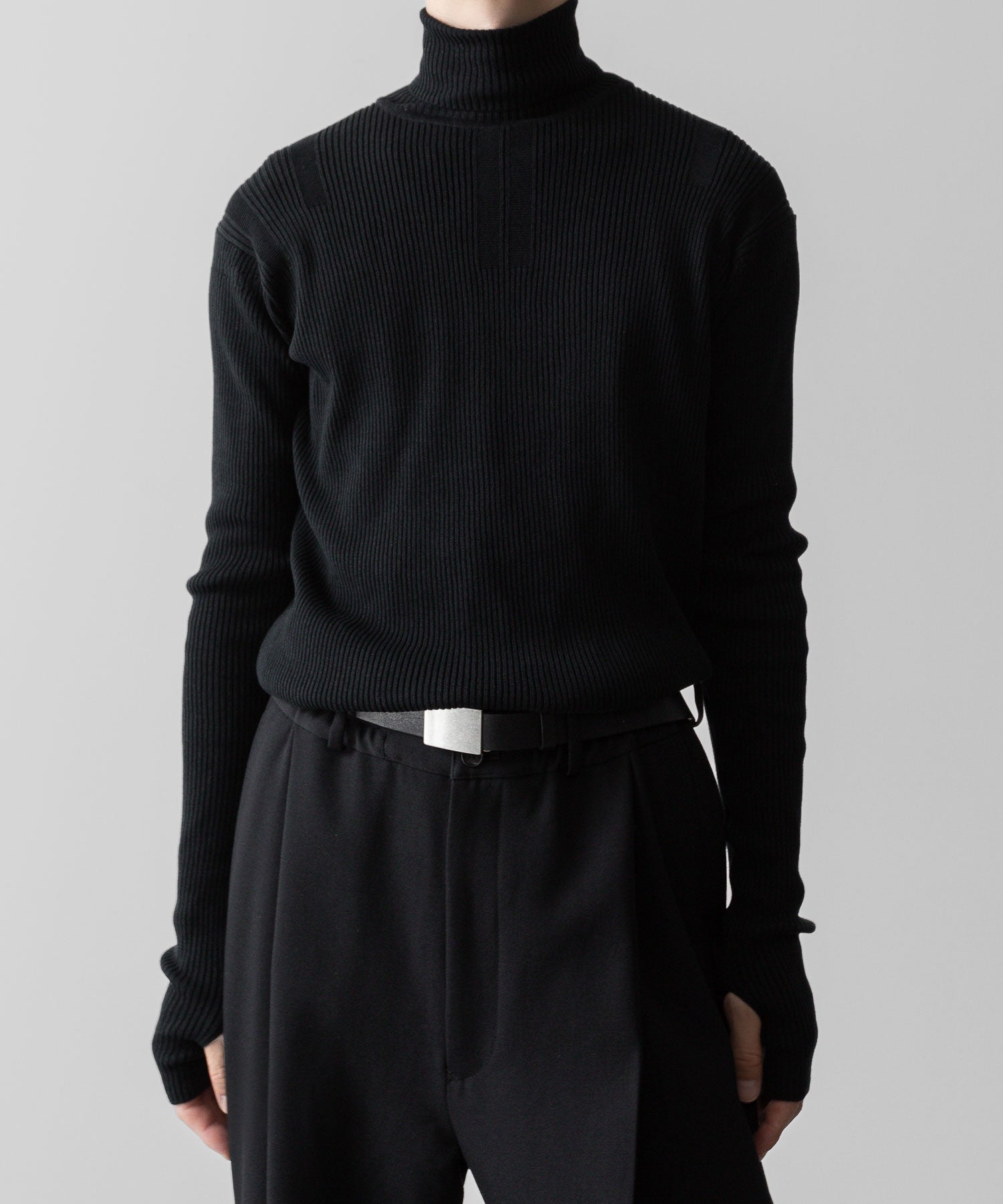 SUBLATIONS / サブレーションズ】TURTLENECK RIB KNIT - BLACK | 公式