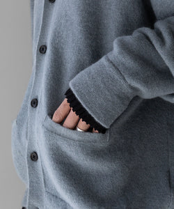stein / シュタイン】EXTRA FINE KID MOHAIR CARDIGAN - BLUE GREY