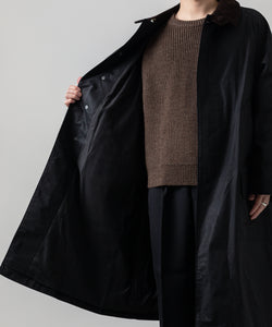 INTÉRIM】HYPER BIG OILED CLOTH SINGLE RANGE 4PK FLAP COAT - BLACK