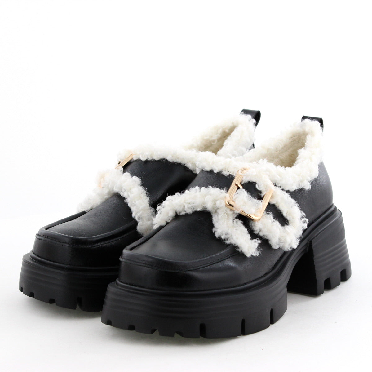 再値下げ】カーリーファーベルトシューズ/554303