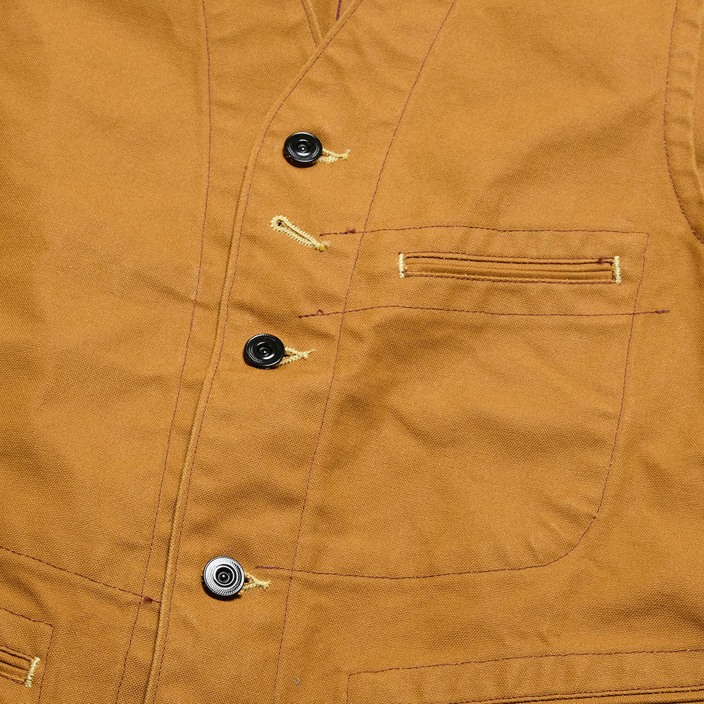SUGAR CANE 13oz. BROWN DUCK WORK VEST SC14375 – HINOYA Online Store