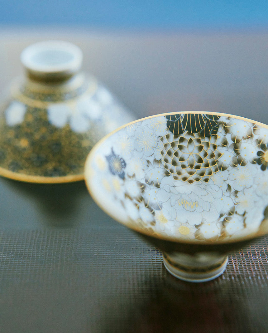 コラボ・1点限り】酒器 金銀彩草花 – 日々の京都物産展