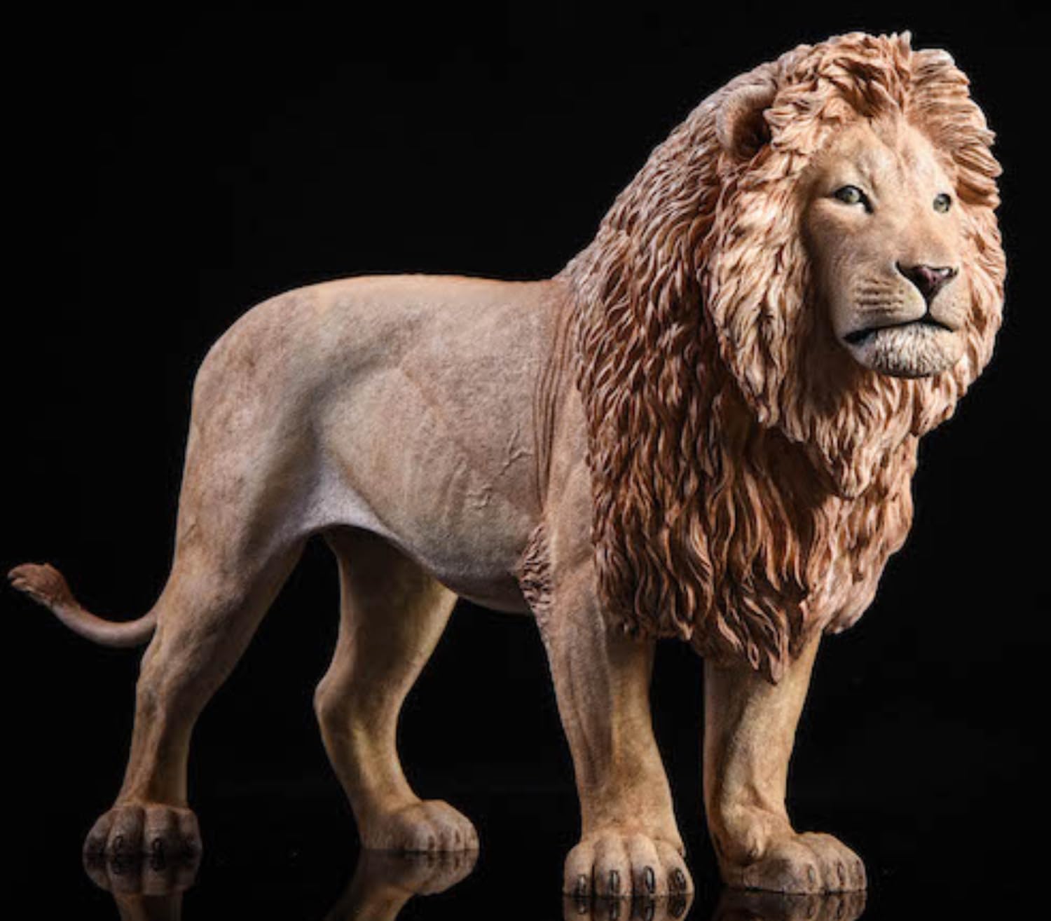 JXK Collectible Lion Figure: The Lion, Expertly Hand-Painted, Lifelike