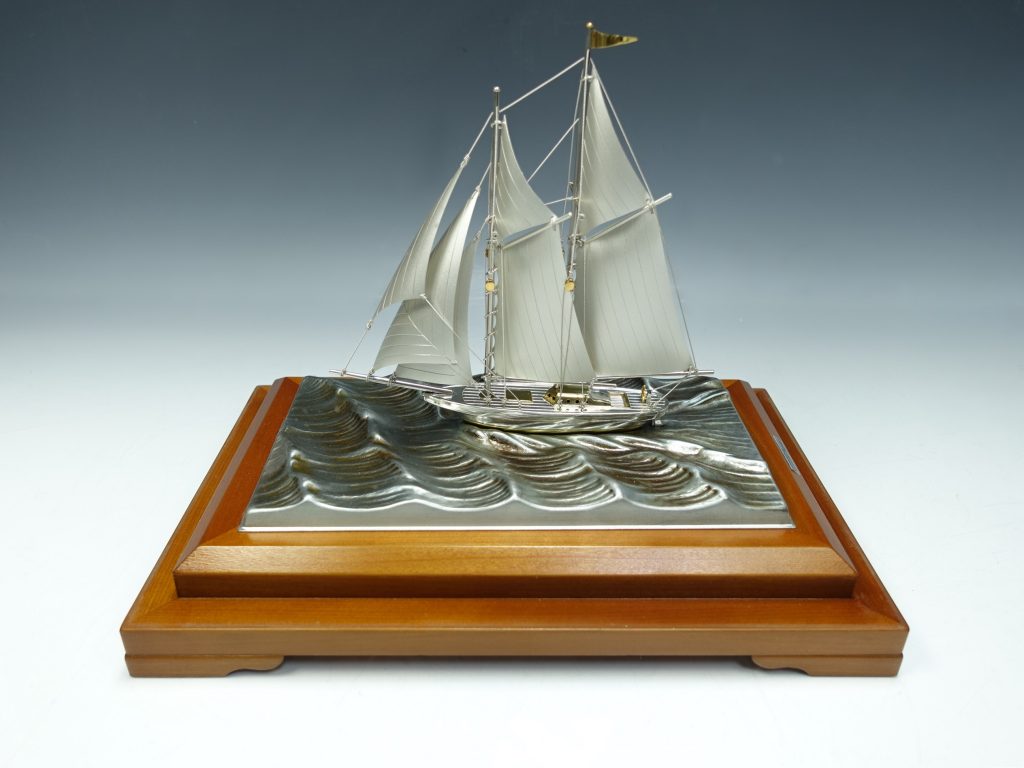 ヨットTAKEHIKO SILVER985刻印 銀製ヨット 銀製 ケース付き 武比古