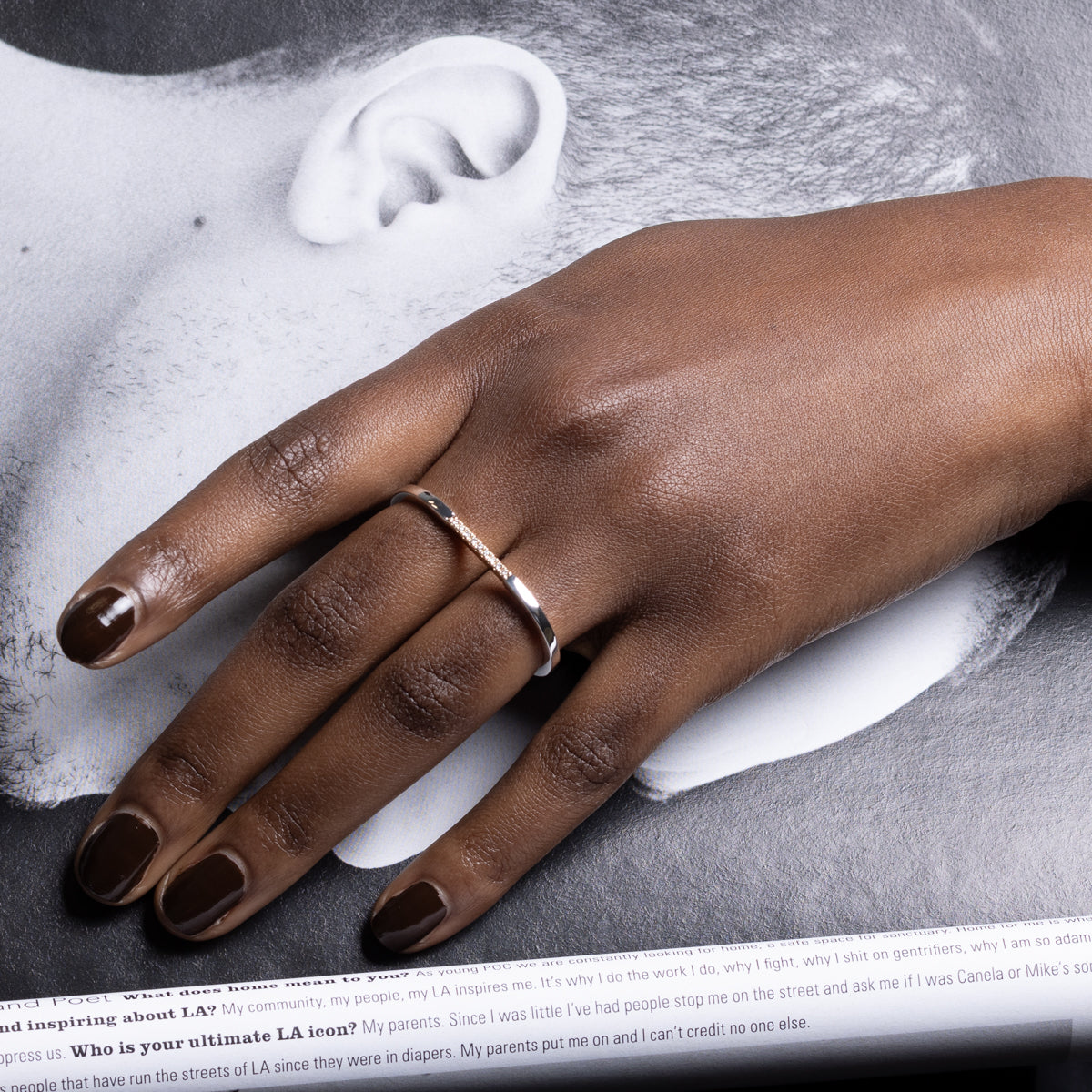 ALL ABOUT BASICS Double Finger Ring