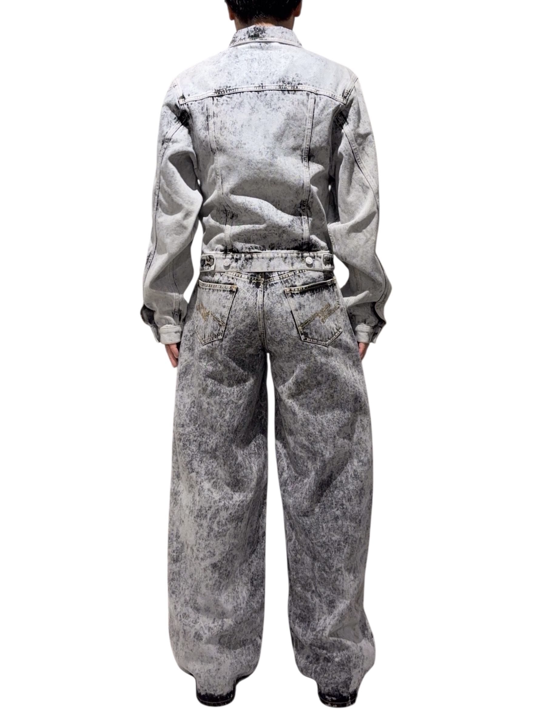 2025-26AW Martine Rose ZIP HEM JEAN - GREY ACID WASH 商品詳細