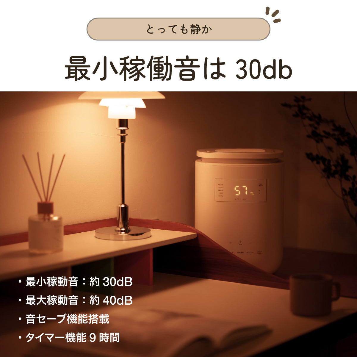 ROSY LILY スチーム加湿器 3L EH30PI – ROSY LILY - HOME