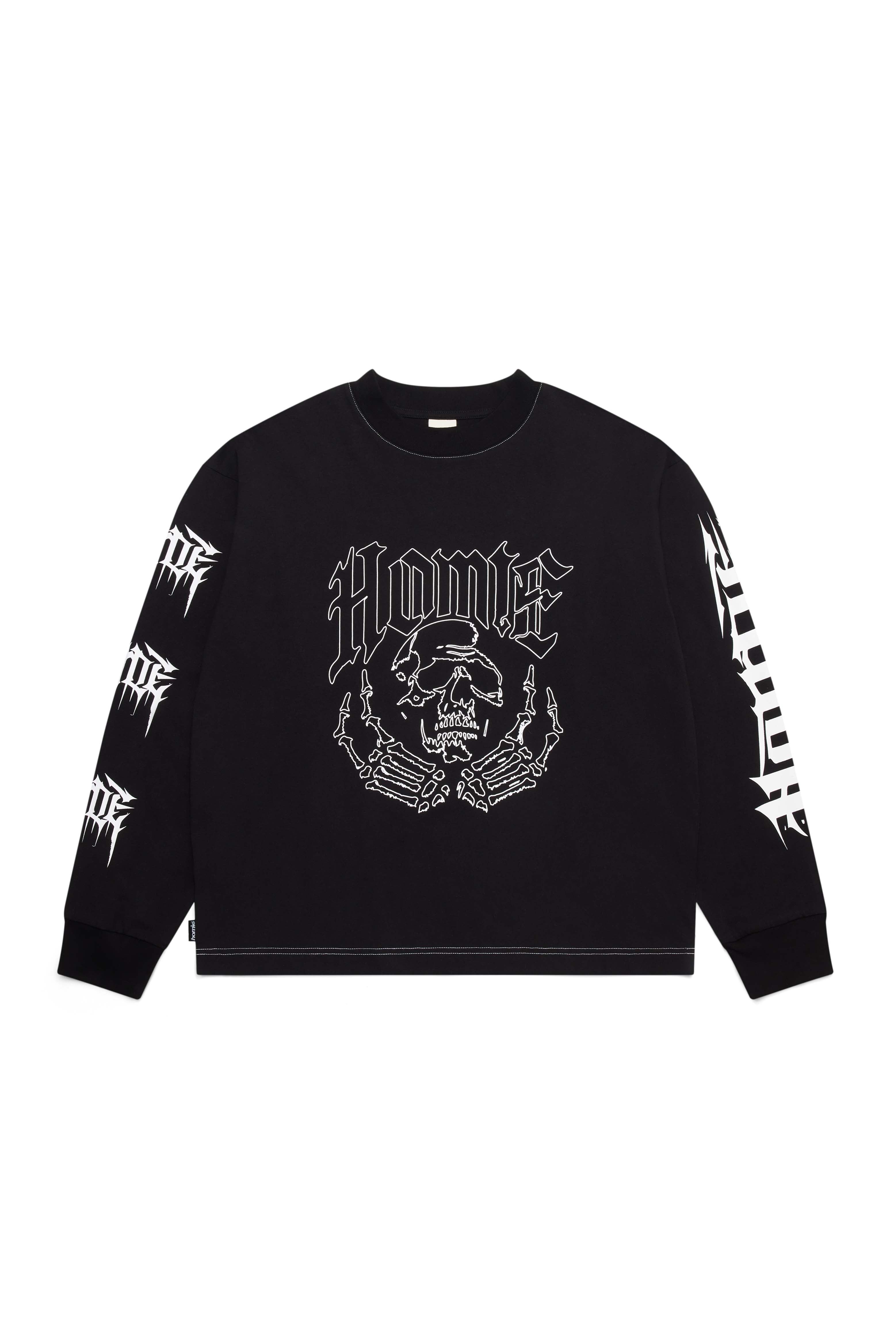 Skull LS Tee - Black – homie.com.au