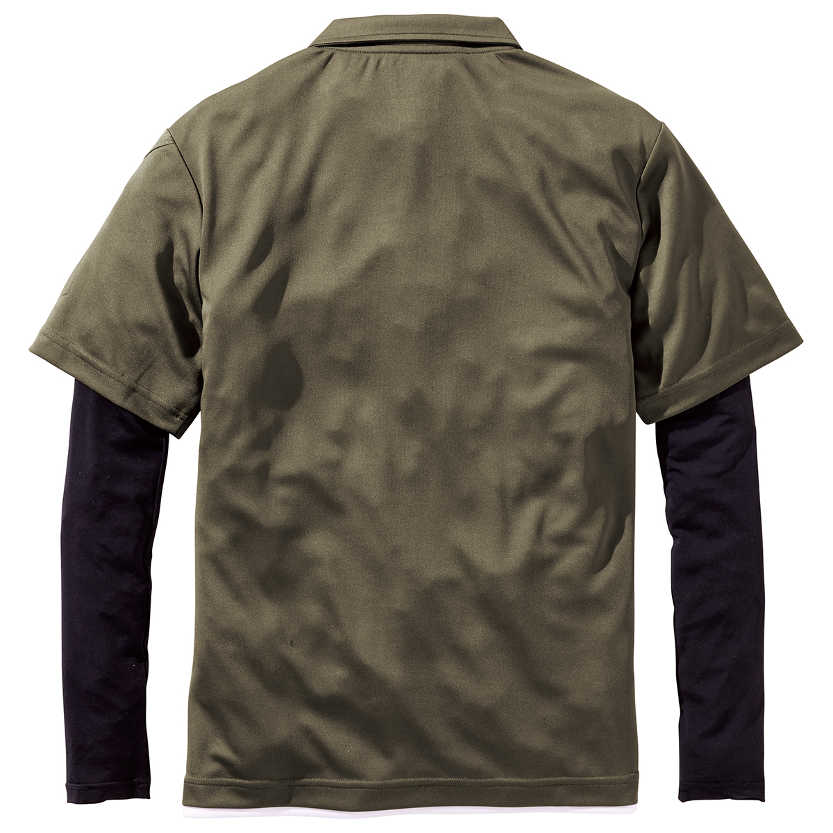 606フェイクレイヤード半袖ポロシャツ - HOOH VILEA 作業着と電動