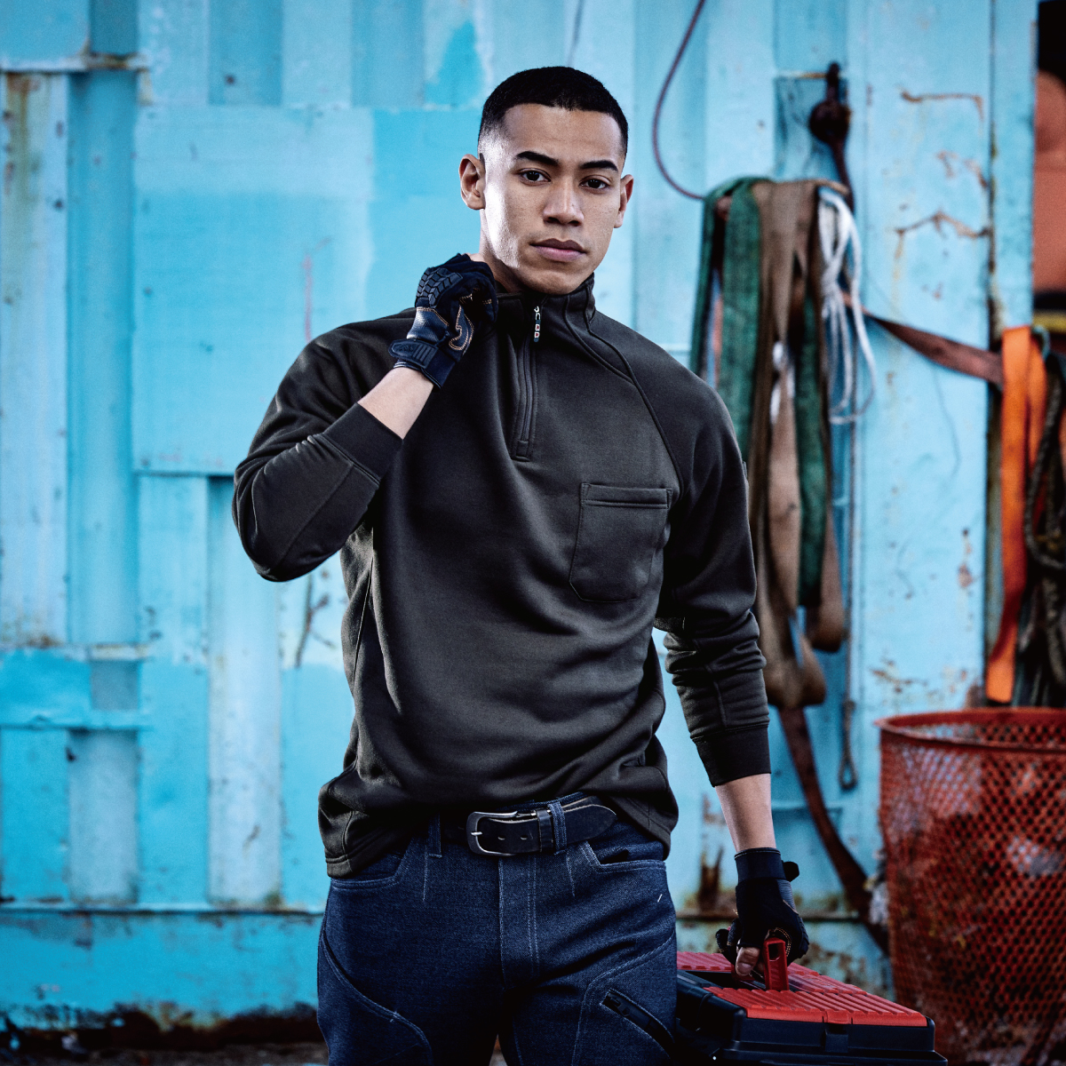 232裏フリースジップアップシャツ - HOOH VILEA 作業着と電動ファン