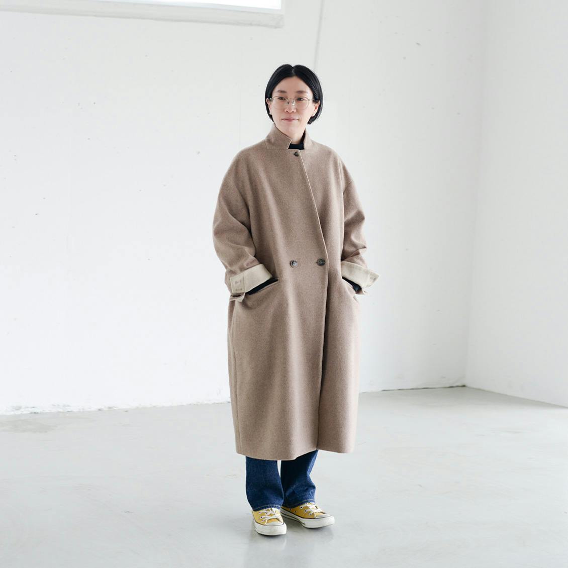 着用レビュー】定番の「チェスターコート」を身長別に4名のスタッフが