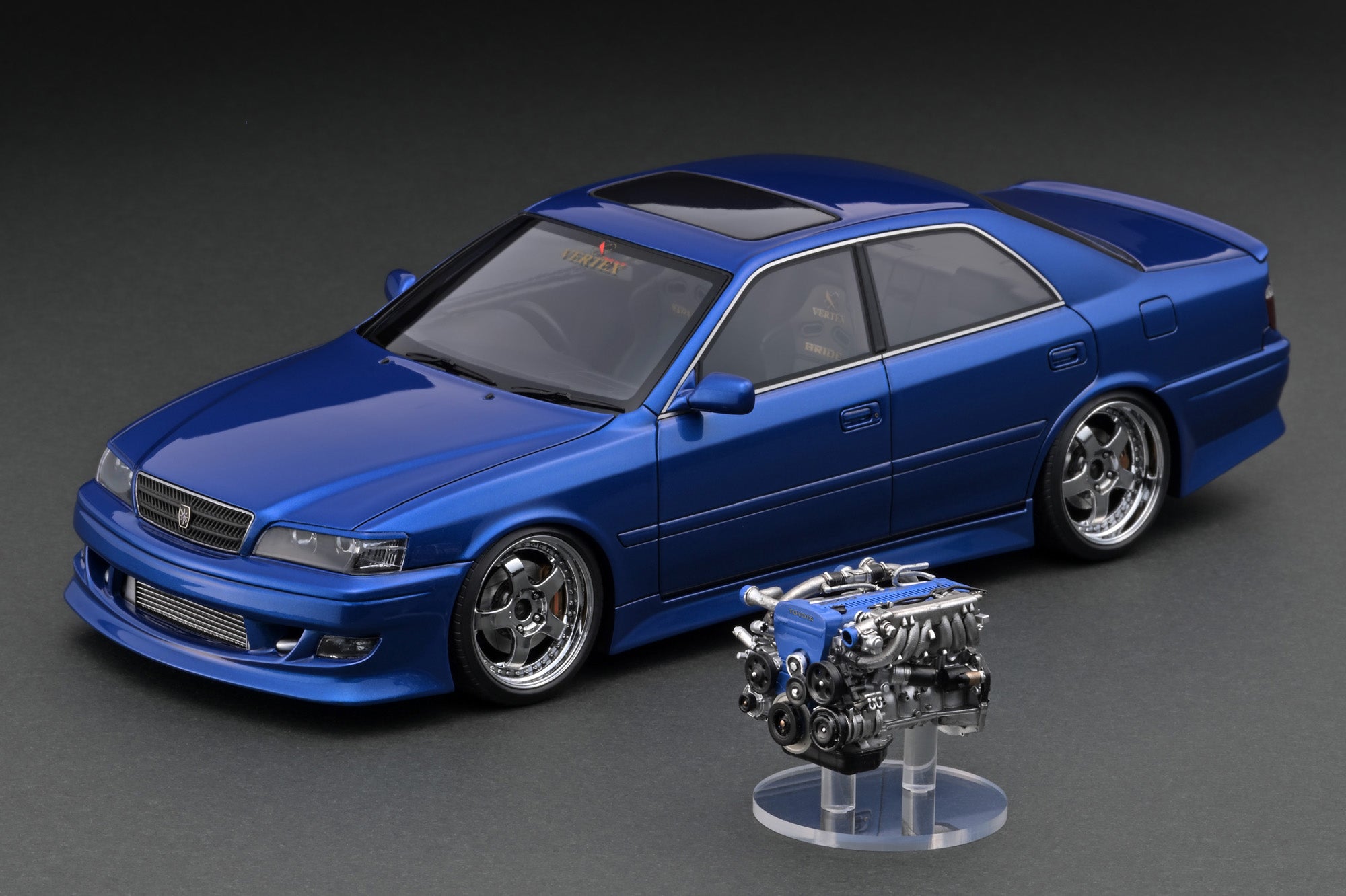 Preorder] Ignition Model 1:18 VERTEX JZX100 Chaser Blue Metallic