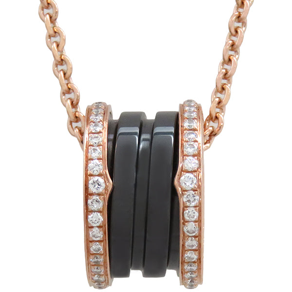 ブルガリ BVLGARI ビーゼロワン ダイヤ ピンクゴールドXブラック K18PG