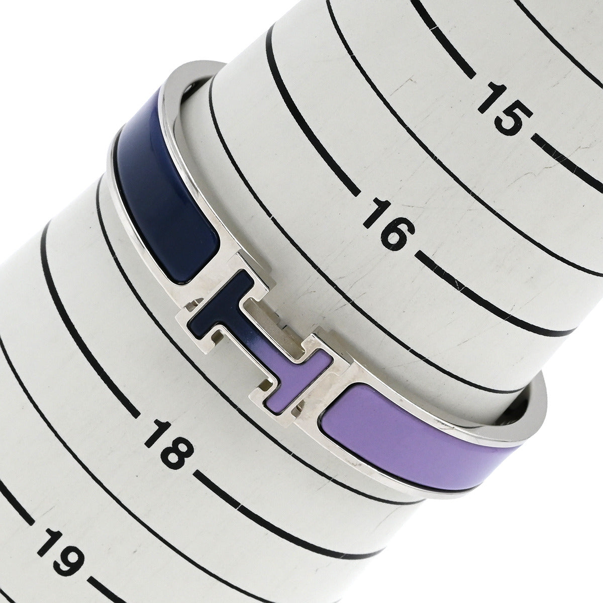 エルメス HERMES クリックH PM パープル×ネイビー メタル エナメル