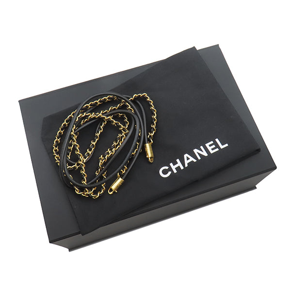 シャネル CHANEL シャネル22 ミニ レザー チェーンショルダー ブラック