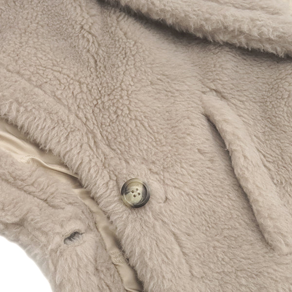 マックスマーラ Max Mara テディベア ケープ ベージュ アルパカ ウール