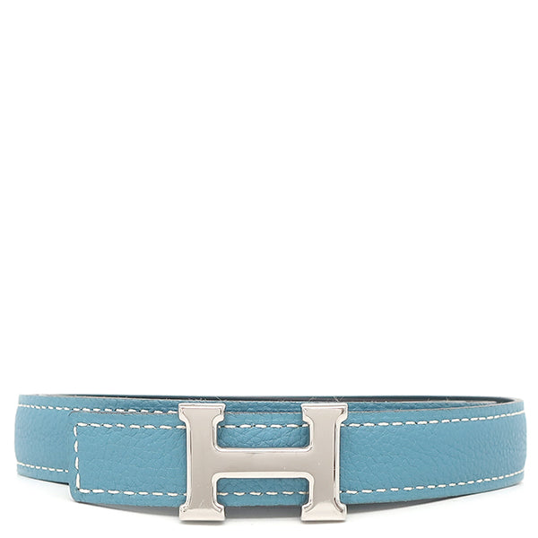 エルメス HERMES ミニ コンスタンスH ブルージーン×ブラック トゴ