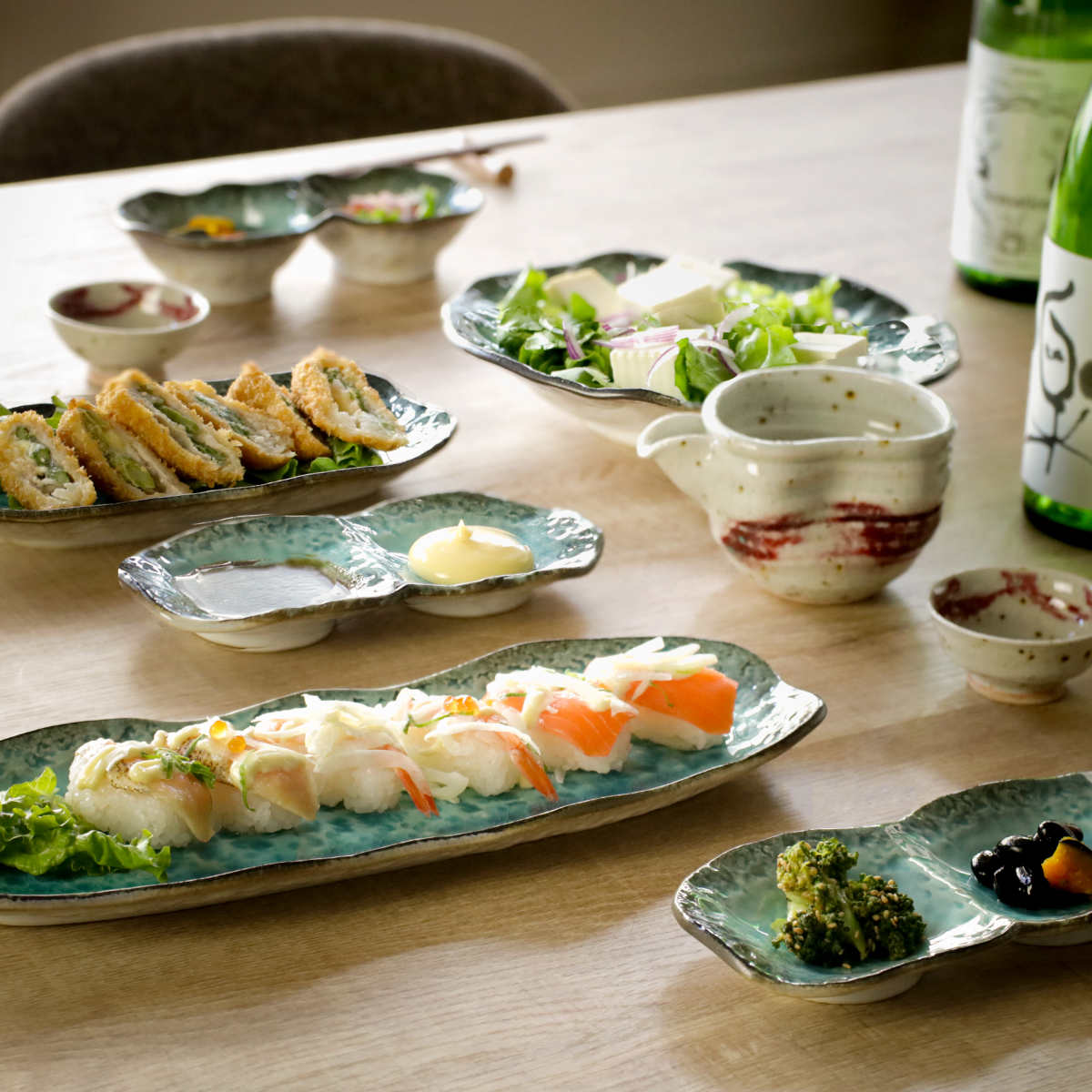 仕切り皿 19.5cm プレート 2つ仕切り KANADE 陶器 – ハウジー