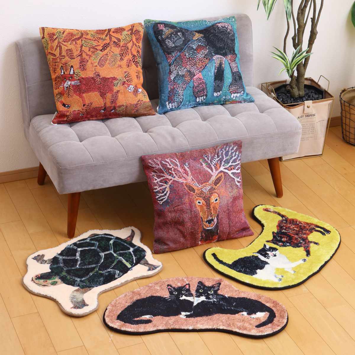 クッションカバー アトリエKOTETSU ジャガードクッションカバー 45