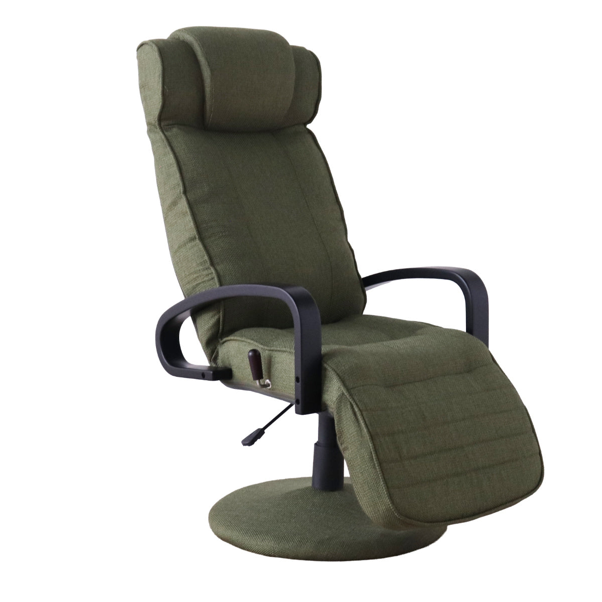 高座椅子 回転式 昇降式 ハイバック リクライニングチェア ポケット