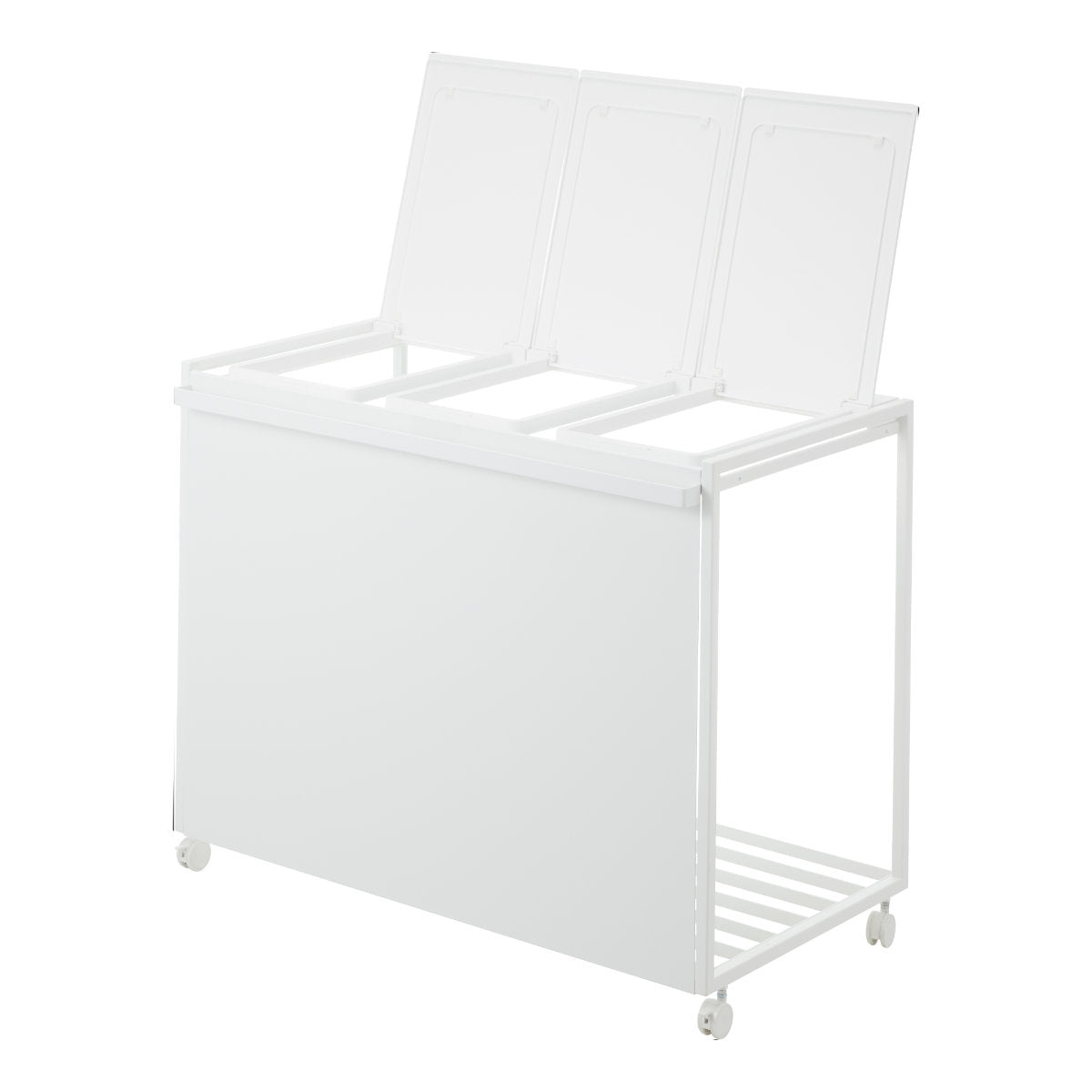 山崎実業 tower 蓋付き目隠し分別ダストワゴン タワー 45L 3分別