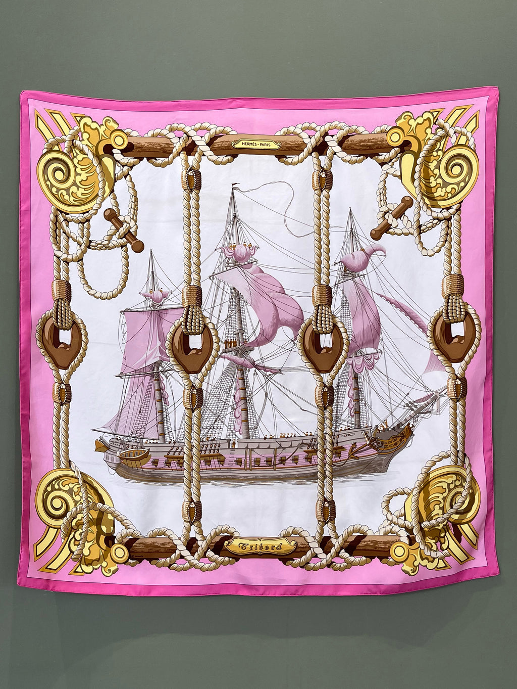 VINTAGE HERMES｜スカーフ TRIBORD カレ90 – H+HELIOTROPE