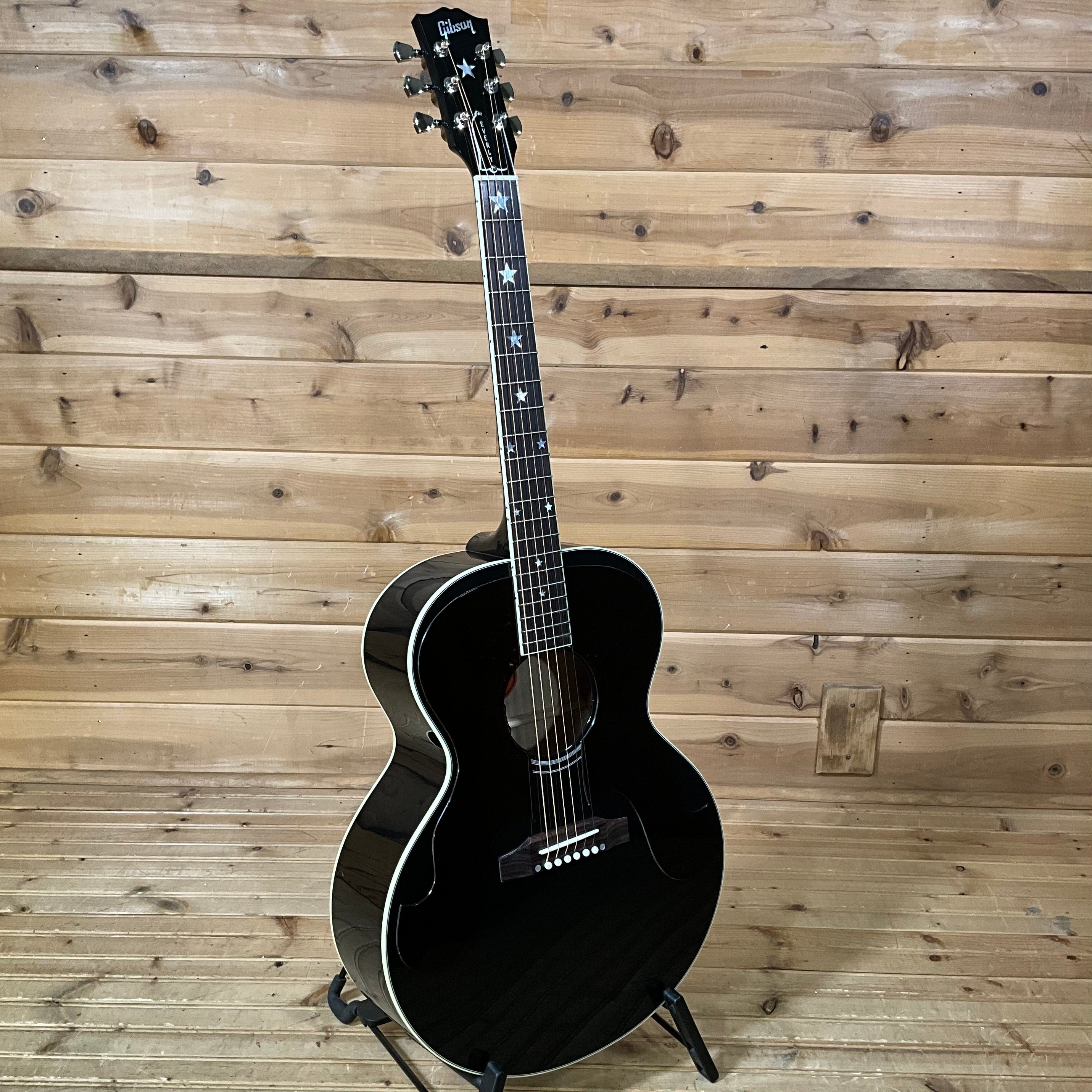 Gibson Everly Brothers J-180 Acoustic Guitar - Ebony - Huber