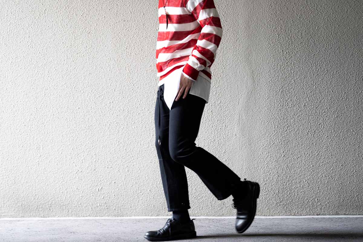 w*】様 ANN DEMEULEMEESTER 08SS クロップドパンツ ar ANN