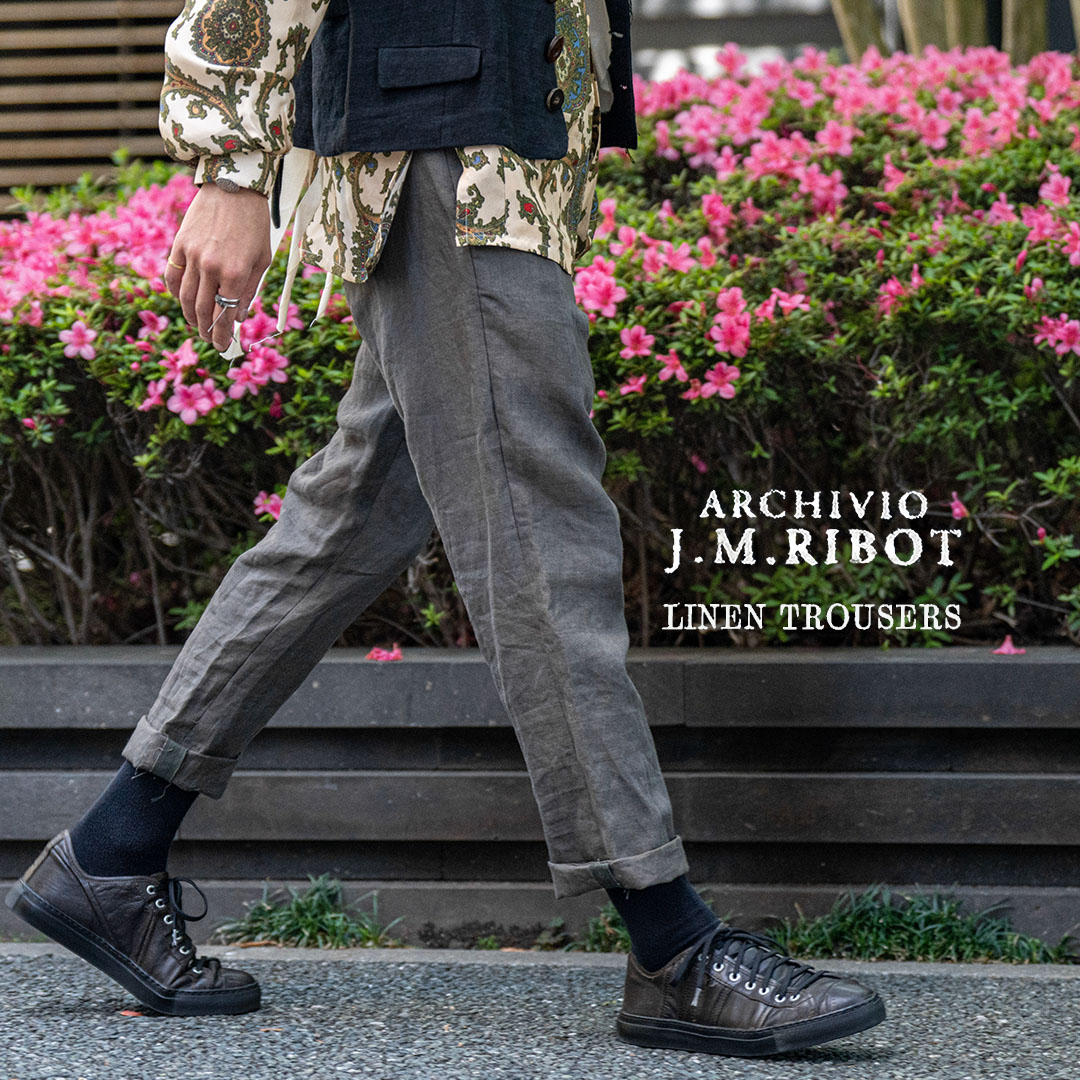 ARCHIVIO J.M.Ribot テーパードリネンパンツ | HUES 福岡セレクトショップ