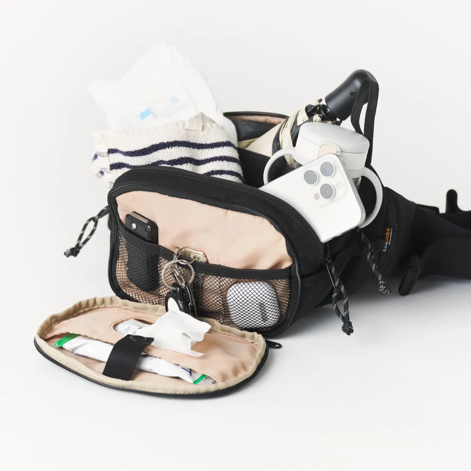 Hugoo イエロー×ブラック 抱っこ紐 ショルダー ハグー抱っこ紐 ヒップ