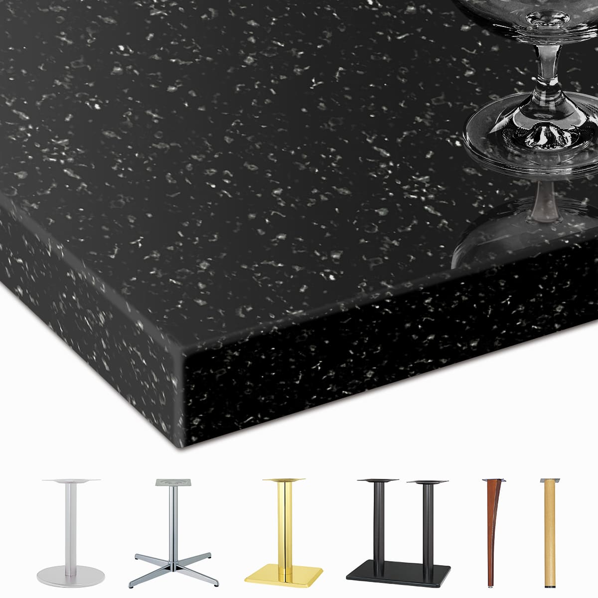 人工大理石天板（鏡面みかげ柄）CM-201M｜ハストネットのテーブル