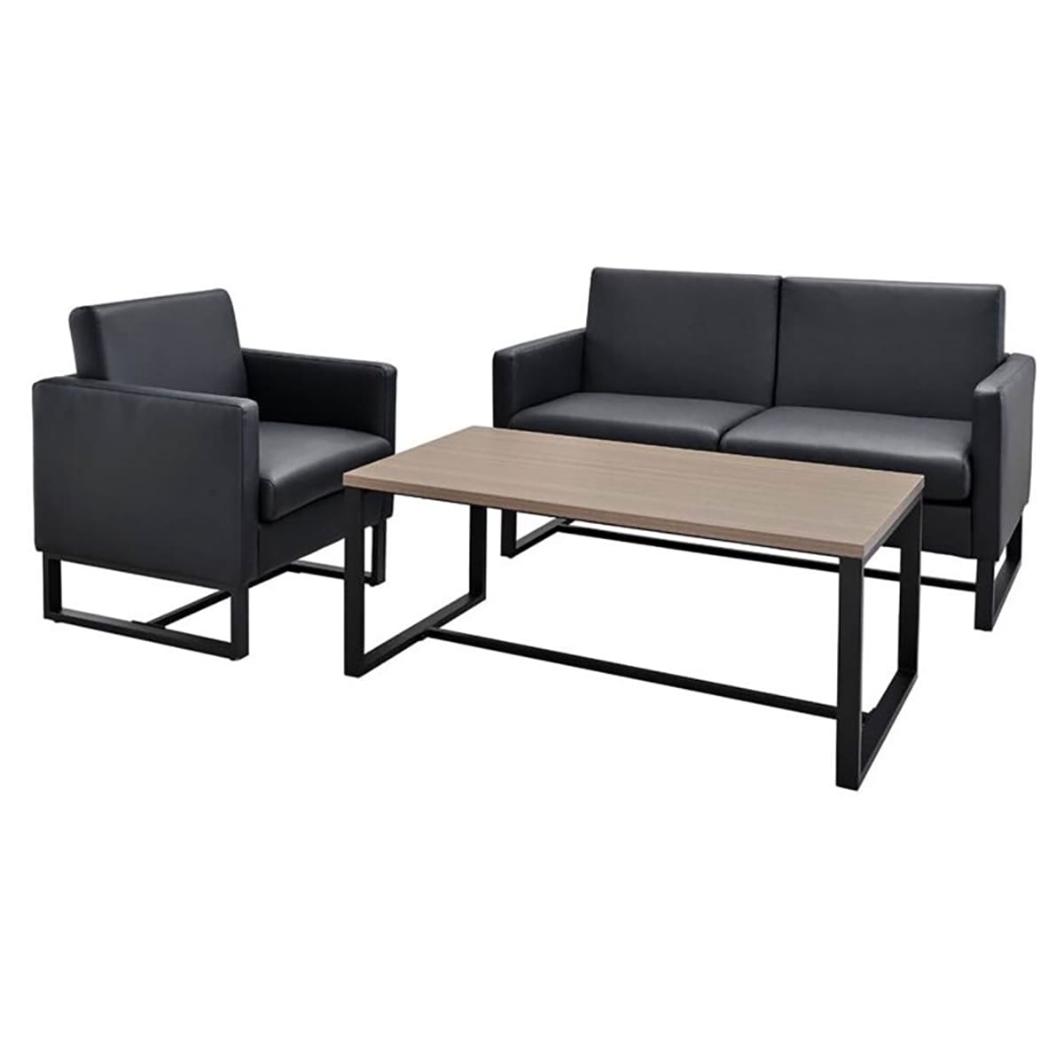 スクエアソファⅡ レザー 応接セット｜アールエフヤマカワ