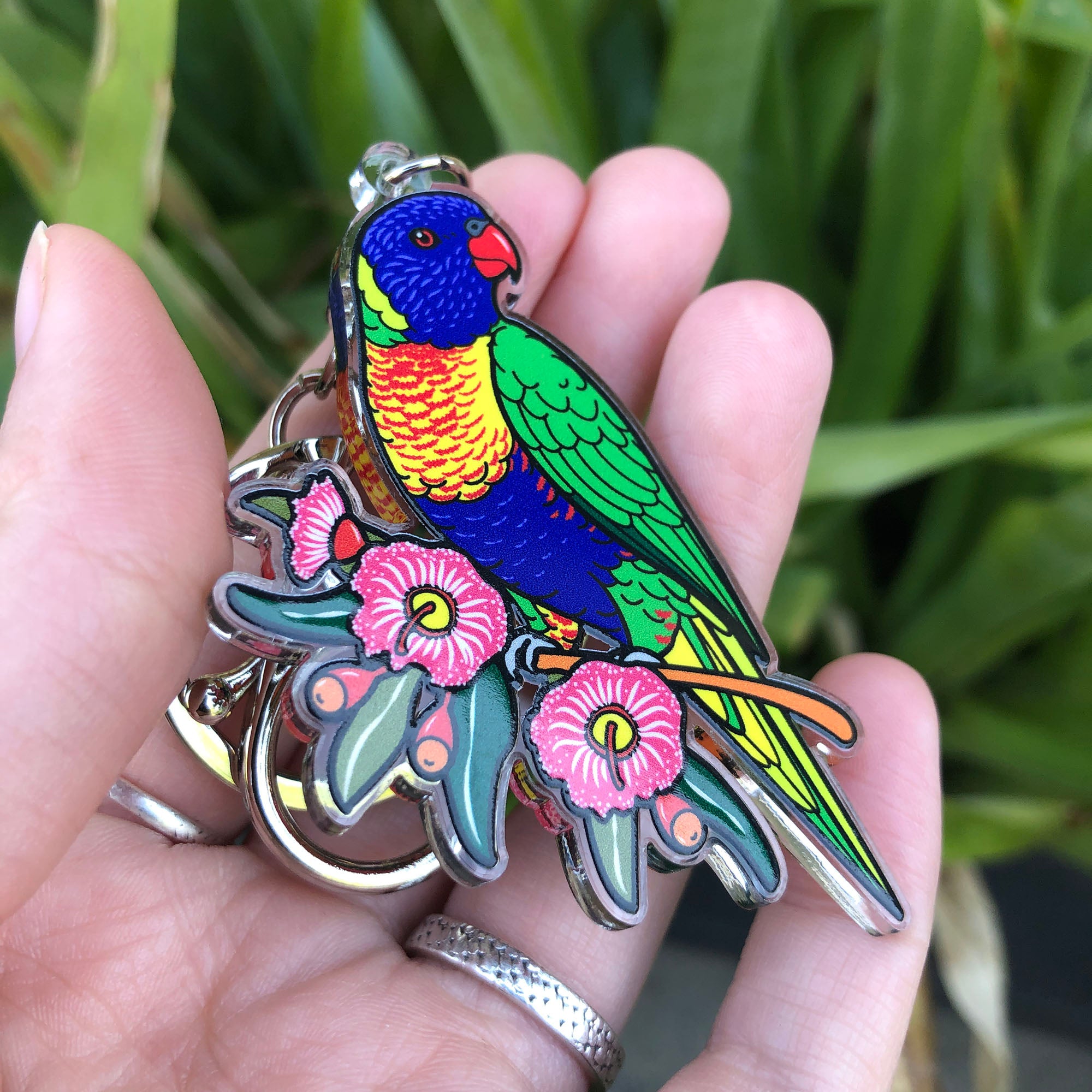 Rainbow Lorikeet Keychain – Hyper Finch