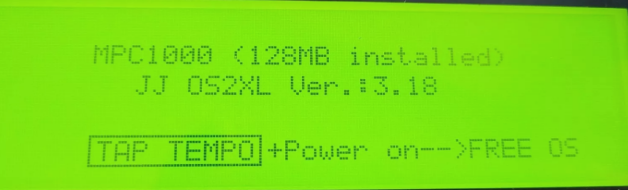 このMPC 1000がjjos2xlのトライアル版だけかどうかを見分けるには