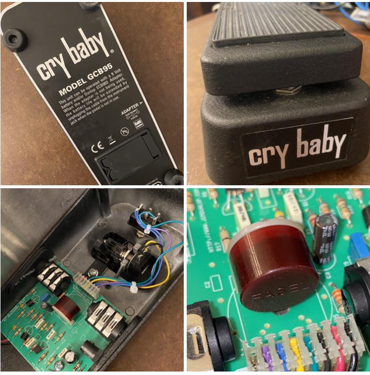 Crybabyのワウペダルって、標準で赤いFasel付いてたっけ？それとも、俺