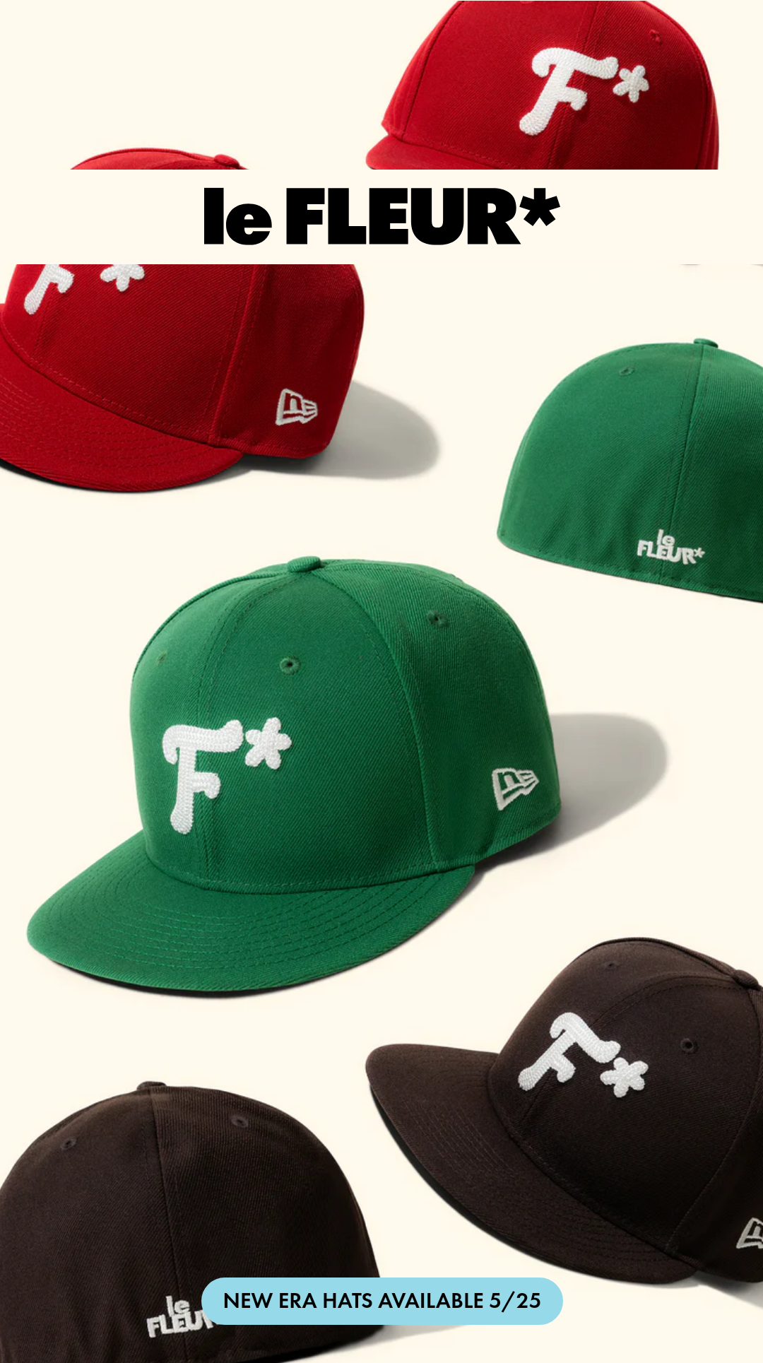 Le FLEUR* Fitted Hats Colab with New Era 5/25 : r/Golfwang