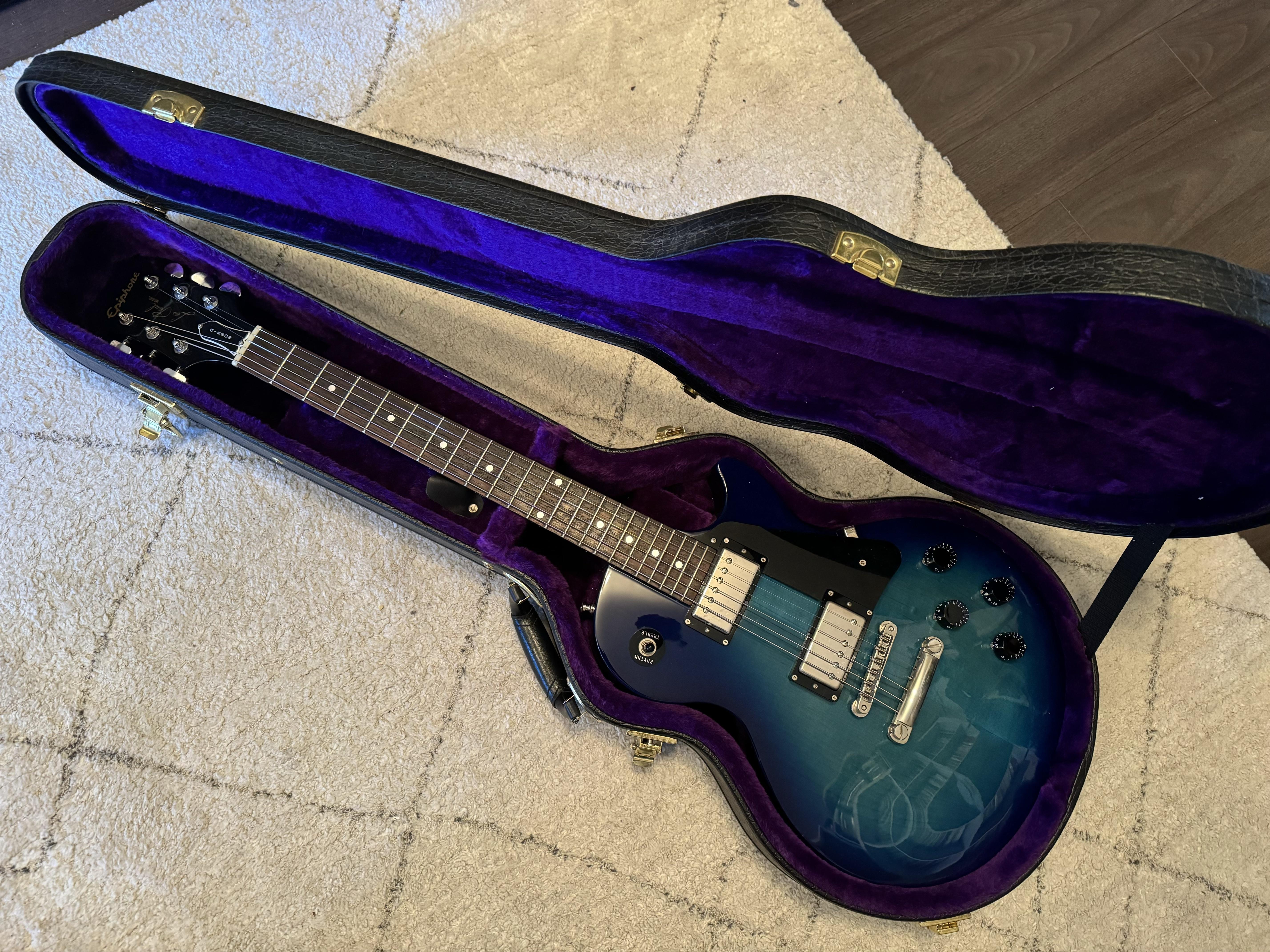 NGD: 2004 Epiphone Elitist Les Paul Studio in Blue Burst : r/LesPaul