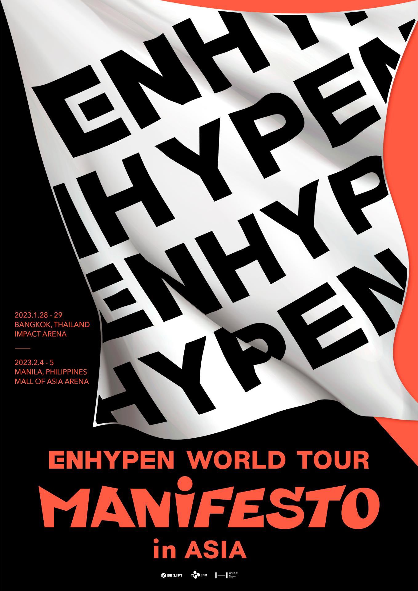 ENHYPEN - World Tour 'MANIFESTO' in Asia Announcement : r/kpop